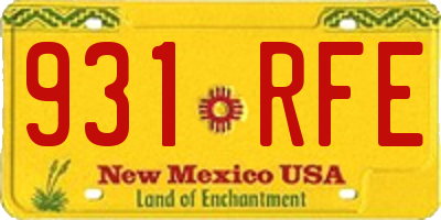 NM license plate 931RFE