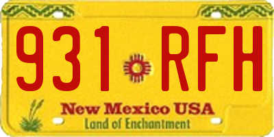 NM license plate 931RFH