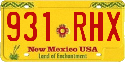 NM license plate 931RHX