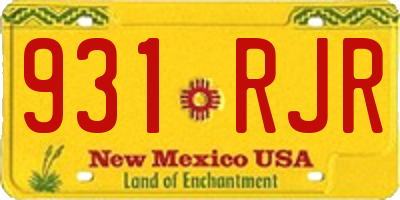 NM license plate 931RJR