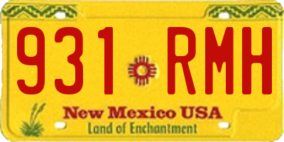 NM license plate 931RMH