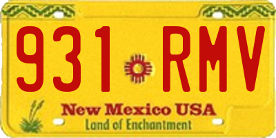 NM license plate 931RMV