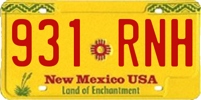 NM license plate 931RNH