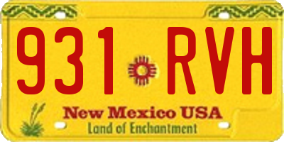NM license plate 931RVH