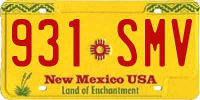 NM license plate 931SMV
