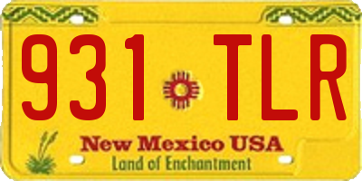 NM license plate 931TLR