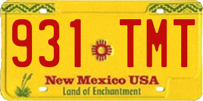NM license plate 931TMT
