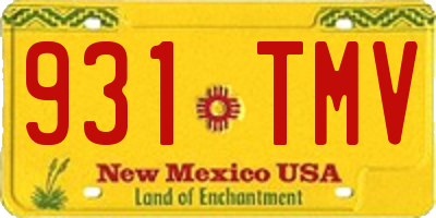 NM license plate 931TMV