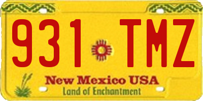NM license plate 931TMZ