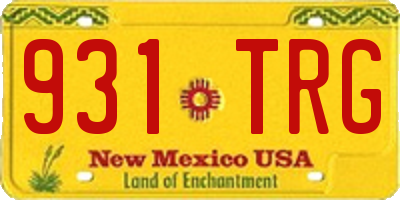 NM license plate 931TRG