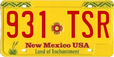 NM license plate 931TSR