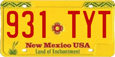 NM license plate 931TYT