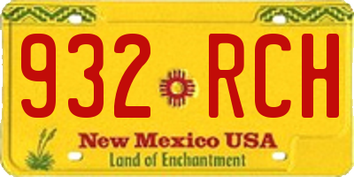NM license plate 932RCH