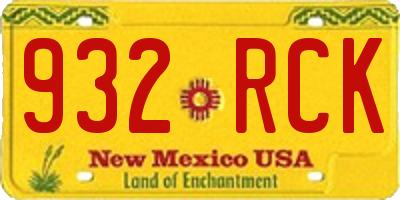 NM license plate 932RCK