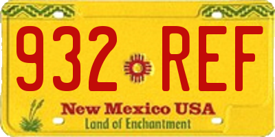 NM license plate 932REF