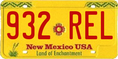 NM license plate 932REL