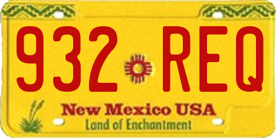 NM license plate 932REQ