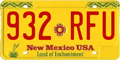 NM license plate 932RFU