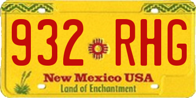 NM license plate 932RHG