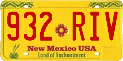 NM license plate 932RIV