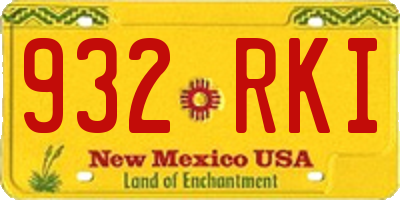 NM license plate 932RKI