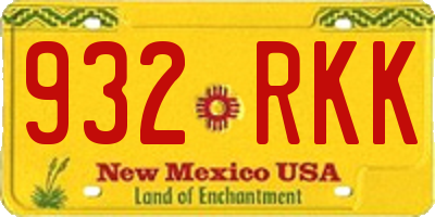 NM license plate 932RKK