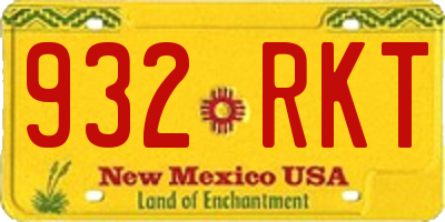NM license plate 932RKT