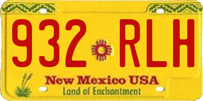 NM license plate 932RLH
