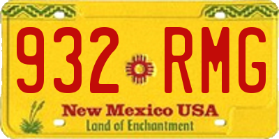 NM license plate 932RMG