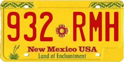 NM license plate 932RMH