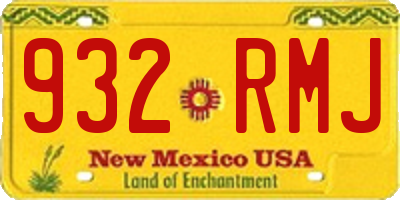 NM license plate 932RMJ