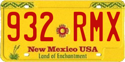 NM license plate 932RMX