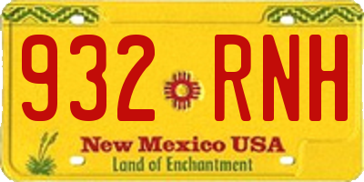 NM license plate 932RNH