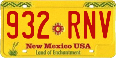 NM license plate 932RNV