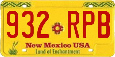 NM license plate 932RPB