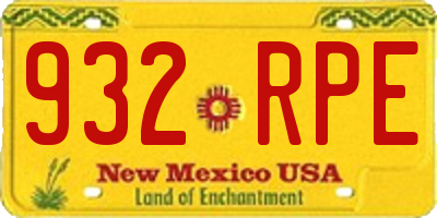 NM license plate 932RPE