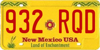 NM license plate 932RQD