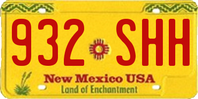 NM license plate 932SHH