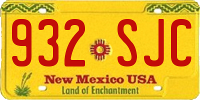 NM license plate 932SJC