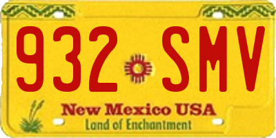 NM license plate 932SMV