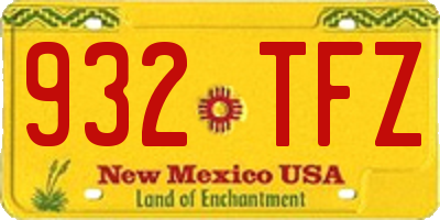 NM license plate 932TFZ