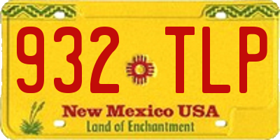 NM license plate 932TLP