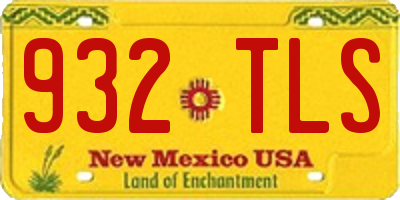 NM license plate 932TLS