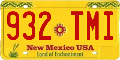 NM license plate 932TMI