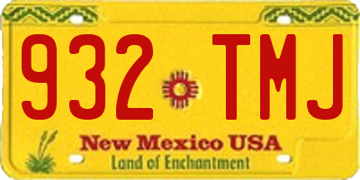 NM license plate 932TMJ