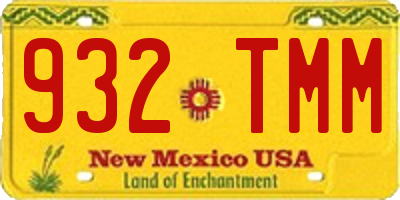 NM license plate 932TMM