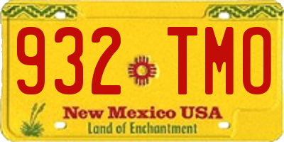 NM license plate 932TMO