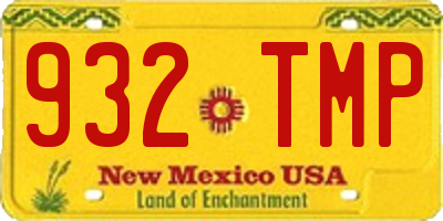 NM license plate 932TMP