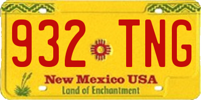NM license plate 932TNG