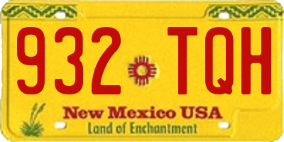NM license plate 932TQH